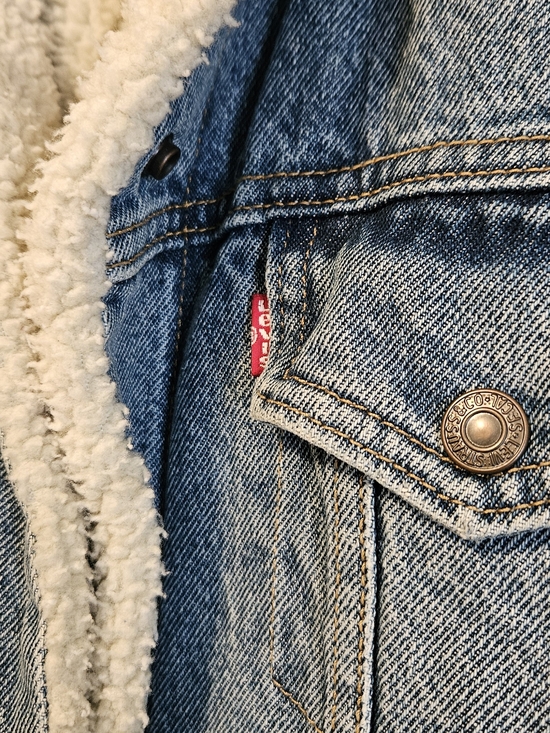 Levi's Jackets & Blazers - Levi's Sherpa-Lined Denim Jacket in Light Blue